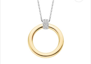 Ti Sento Collana in Argento con Ciondolo Dorato