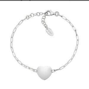Amen Bracciale con Cuore in Argento